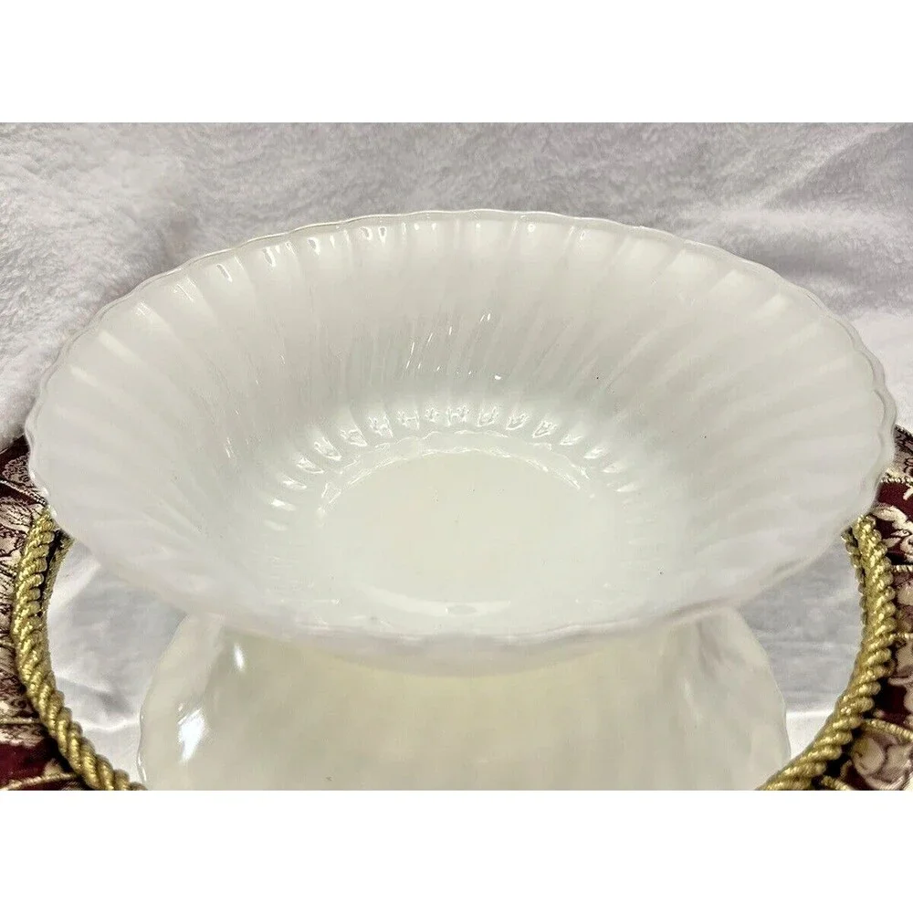 Vintage Anchor Hocking Milk Glass Bowl – 8 Inches – Classic White Glassware